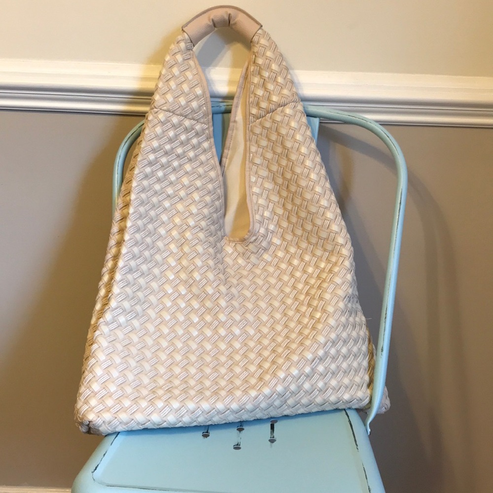 NWT Anthropologie slouchy tote bag in ivory